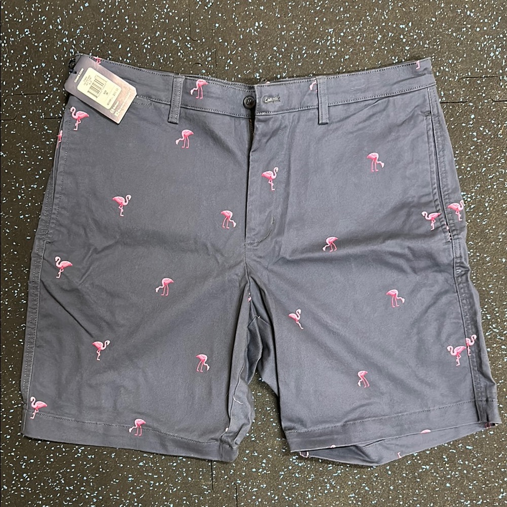Chaps Flamingo Print Men's Shorts - Navy